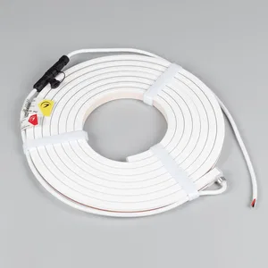 Лента герметичная MOONLIGHT-TOP-X320-13x12mm 24V White6500 (5 W/m, IP67, sauna, 5m, wire x1) (Arlight, Вывод вниз, 3 года)