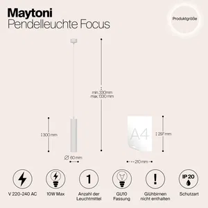 Подвесной светильник Maytoni P075PL-01W