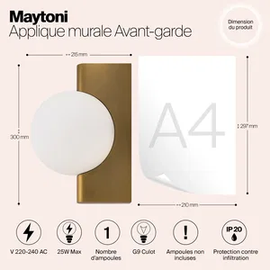 Настенный светильник (бра) Maytoni MOD324WL-01BS