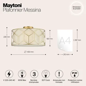 Потолочный светильник Maytoni H223-PL-03-G