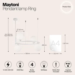 Подвесной светильник Maytoni MOD013PL-04W