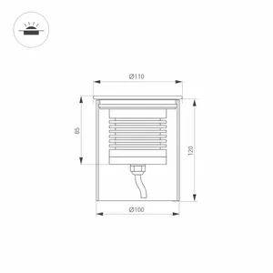 Светильник LTD-GROUND-R110-15W Warm3000 (SL, 20 deg, 230V) (Arlight, IP67 Металл, 3 года)