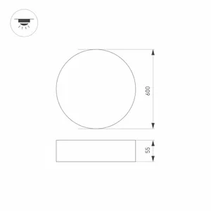 Светильник SP-RONDO-R600-72W Day4000 (WH, 120 deg, 230V) (Arlight, IP40 Металл, 3 года)