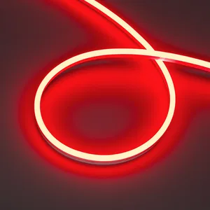 Лента герметичная HALO-SIDE-A168-6x13mm 24V Red (10 W/m, IP67, 2835, 5m) (Arlight, Силикон)