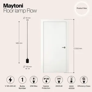 Напольный светильник (торшер) Maytoni MOD147FL-L20BK1