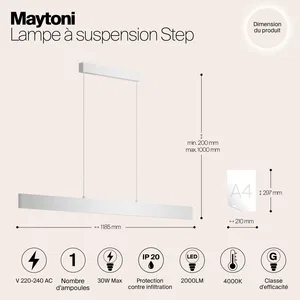 Подвесной светильник Maytoni P010PL-L30W4K