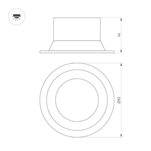Светильник MS-BREEZE-BUILT-R125-16W Day4000 (WH, 90 deg, 230V) (Arlight, IP20 Металл, 3 года)