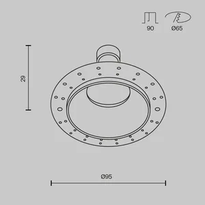 Встраиваемый светильник Technical DL126-GU10-TRS-B