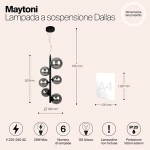 Подвесной светильник Maytoni MOD545PL-06B