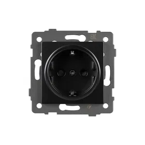 Механизм электрической розетки SCT-MEU1-PL-BK-V (250V, 16A) (Arlight, -)
