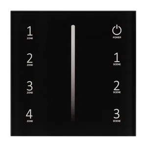 Панель SMART-P34-DIM-IN Black (230V, 0-10V, Sens, 2.4G) (Arlight, IP20 Пластик, 5 лет)