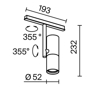 Трековый светильник Technical TR005-4 (23мм EXILITY)