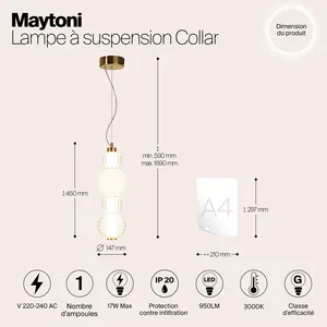 Подвесной светильник Maytoni P069PL-L17G3K