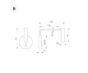 051666 Светильник SP-VERDI-LONG-WALL-3W Warm3000 (WH, 20 deg, 230V) (Arlight, IP20 Металл, 3 года)