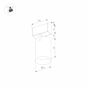 Светильник MAG-SPOT-25-R90-9W Warm3000 (BK-GD, 30 deg, 24V) (Arlight, IP20 Металл, 5 лет)