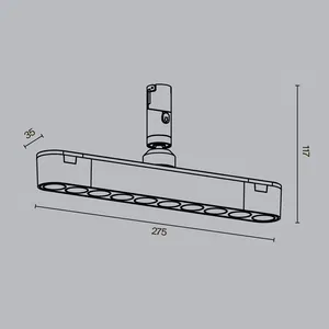 Трековый светильник Technical TR203-1-10W3K-S-B