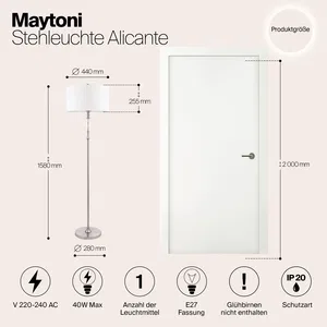 Напольный светильник (торшер) Maytoni MOD014FL-01N