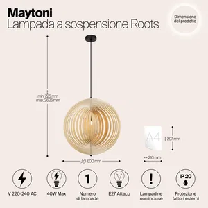 Подвесной светильник Maytoni MOD197PL-01W2