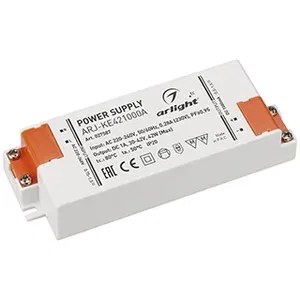 Блок питания ARJ-KE421000A (42W, 1000mA, PFC) (Arlight, IP20 Пластик, 5 лет)