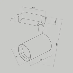 Трековый светильник Technical TR003-1-10W4K-M-W