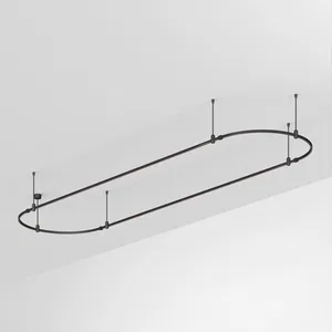 Основание ART-APRIORI-OVAL-ROD-400-4000x1000 (BK) (Arlight, IP20 Металл, 3 года)