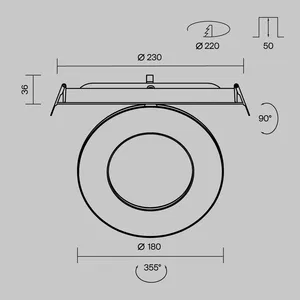 Встраиваемый светильник Technical DL102-12W4K-W