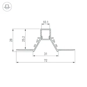 Профиль COMFORT10-V-FANTOM-2000 BLACK (Arlight, Алюминий)