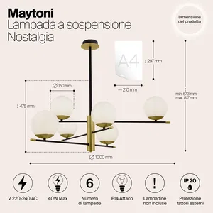 Подвесной светильник Maytoni MOD048PL-06G
