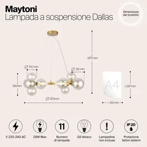 Подвесной светильник Maytoni MOD545PL-11G