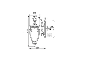 Уличный настенный светильник Outdoor O414WL-01GB