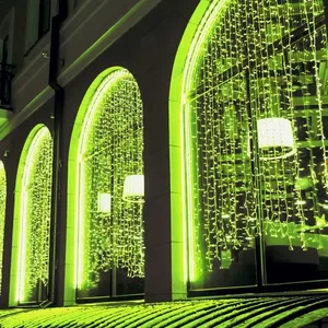 Светодиодная гирлянда ARD-CURTAIN-CLASSIC-2000x3000-CLEAR-760LED Green (230V, 60W) (Ardecoled, IP65)