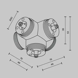 Комплектующие для систем освещения с токоведущими элементами Technical CA020L5C-B