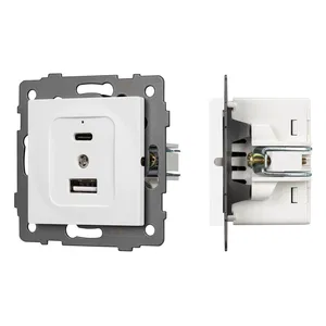 Механизм USB розетки SCT-MUAC-PL-WH-V (5V, 3A, QC4) (Arlight, -)