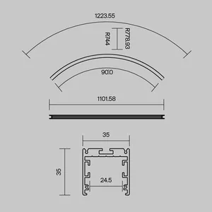 Профиль Led Strip ALM-3535R-B-EX-90°-1.5M
