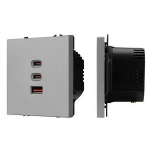 ARL NOBE USB Розетка тип А+С+С софт-тач никель SCT-MUACC-SFPL-FC-IS (65W, QC3) (Arlight, -)