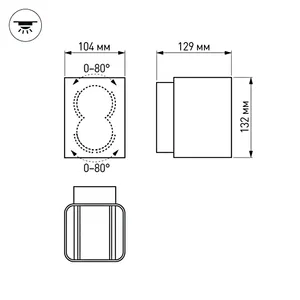 Светильник LGD-Wall-Vario-J2R-12W Warm White (Arlight, IP54 Металл, 3 года)