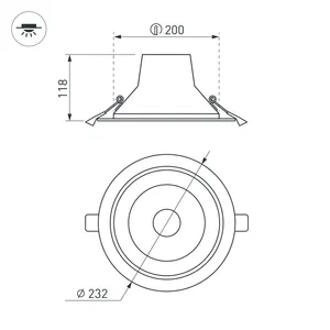 Светильник LTD-LEGEND-R230-35W Day4000 (WH, 50 deg) (Arlight, IP20 Металл, 3 года)