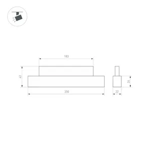 Светильник MAG-ORIENT-FLAT-L350-12W Day4000 (BK, 80 deg, 48V) (Arlight, IP20 Металл, 5 лет)