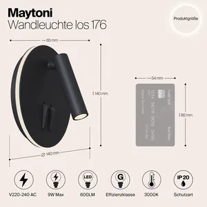Настенный светильник (бра) Maytoni C176-WL-01-6W-B