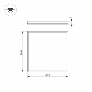 Светильник DL-INTENSO-S600x600-40W Warm3000 (WH, 120 deg, CRI90, 230V) (Arlight, IP40 Металл, 5 лет)