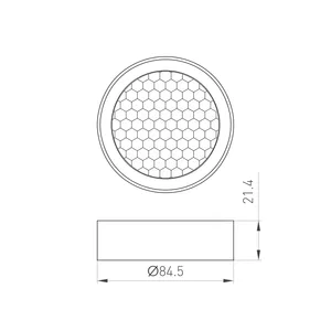 Фильтр сетчатый с посадочным кольцом LGD-HONEYCOMB-RING-R85 (BK) (Arlight, Металл)