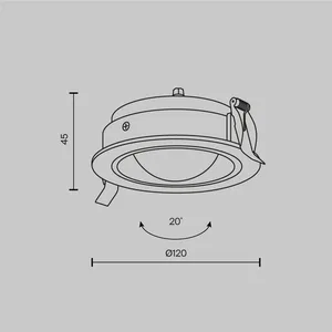 Встраиваемый светильник Technical DL105-12W3K-B