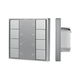 INTELLIGENT ARLIGHT Кнопочная панель DALI-201-23-1G-2SC-RGBW-DT8-IN Silver (BUS, Frame) (IARL, IP20 Металл, 3 года)