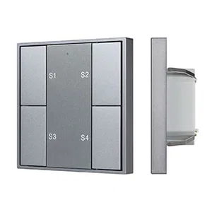 INTELLIGENT ARLIGHT Кнопочная панель DALI-201-23-1G-4SC-IN Silver (BUS, Frame) (IARL, IP20 Металл, 3 года)