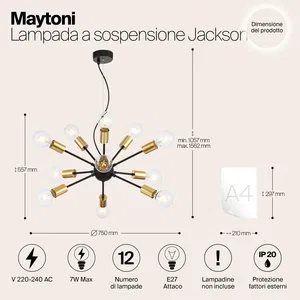Подвесной светильник Maytoni T546PL-12B