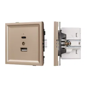 Механизм USB розетки SCT-TENDO-MUAC-PL-GD (5V, 3A, QC3) (Arlight, Песочный)