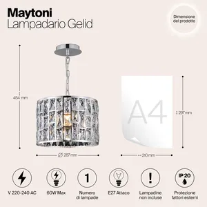 Подвесной светильник Maytoni MOD184-PL-01-CH