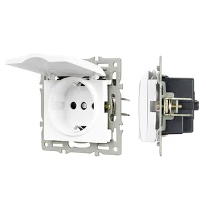 Механизм розетки влагозащищённый SCT-MCP-PL-WH (250V, 16A) (Arlight, -)