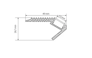 Профиль ARH-STAIR-W47-2000 ANOD (Arlight, Алюминий)