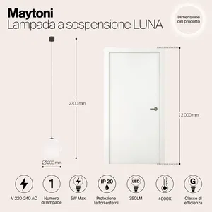 Подвесной светильник Maytoni P039PL-5W4K-20-B